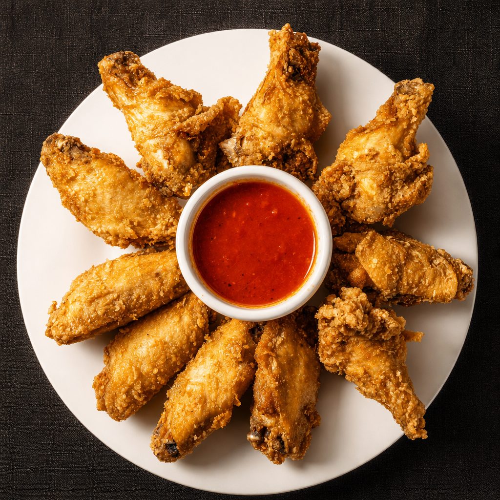 10 Pieces Garlic Parmesan Wings.